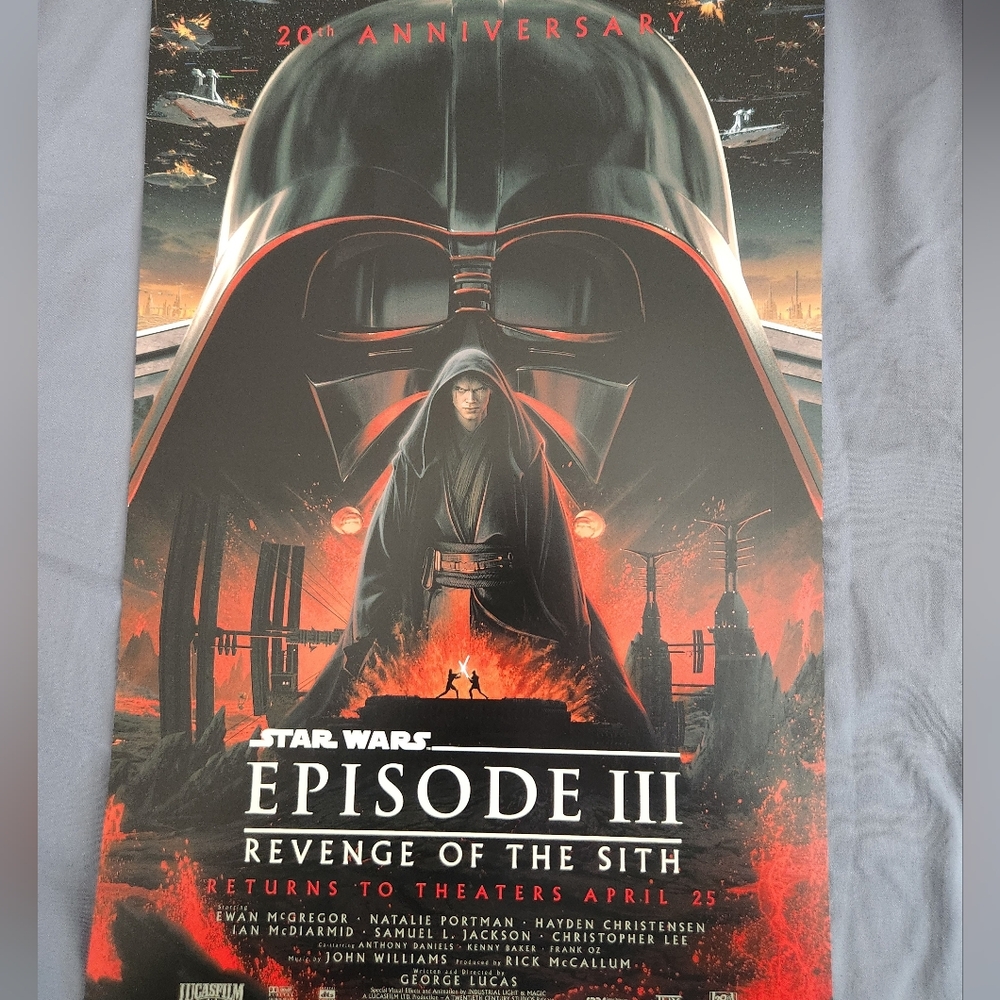 Star Wars Episode III Poster - Black, Red, Orange